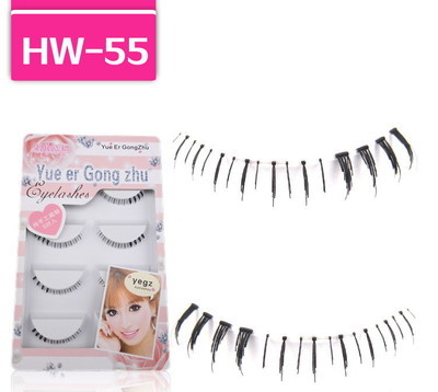 專(zhuān)業(yè)假睫毛批發(fā)推薦 HW-55#純手工透明梗下睫毛5對(duì)裝